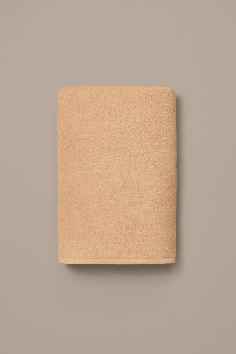 Poolhanddoek Piña Colada vlak opgehangen, effen beige